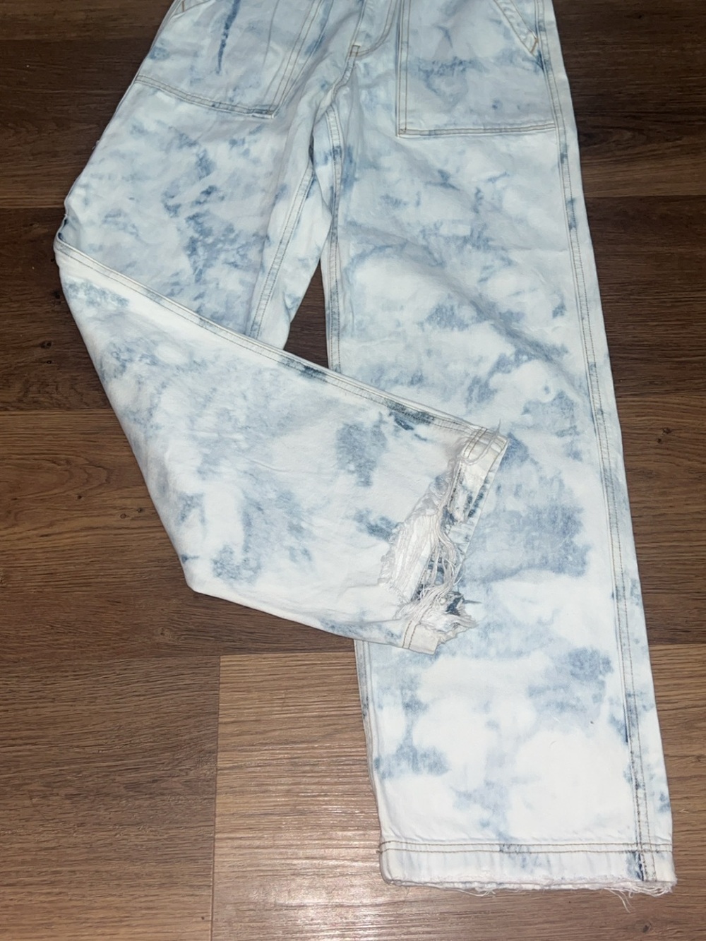 rag & bone Light Blue Tie-Dye Relaxed Jeans